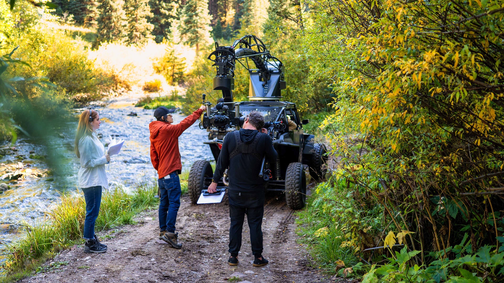 Behind the scenes filming